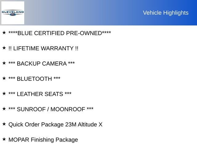 2023 Jeep Grand Cherokee L Altitude X Heated Front Seats 3rd Row