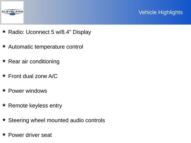 2023 Jeep Grand Cherokee L Altitude X Heated Front Seats 3rd Row