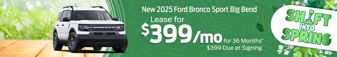 Lease a 2025 Ford Bronco Sport Big Bend for $399/mo – Cleveland, TN