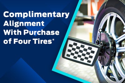 Complimentary Alignment With Purchase of Four Tires