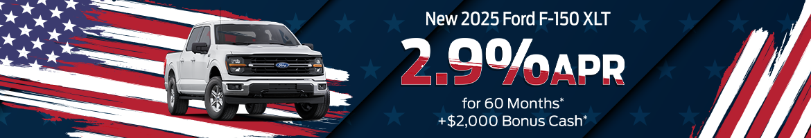 2.9% APR + $2,000 Bonus Cash on 2025 Ford F-150 XLT – Cleveland, TN