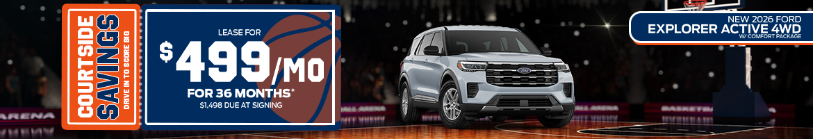 Lease a 2026 Ford Explorer Active 4WD for $499/mo – Cleveland, TN
