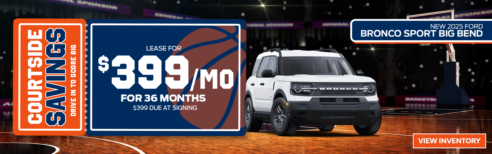 Lease a 2025 Ford Bronco Sport Big Bend for $399/mo – Clevel