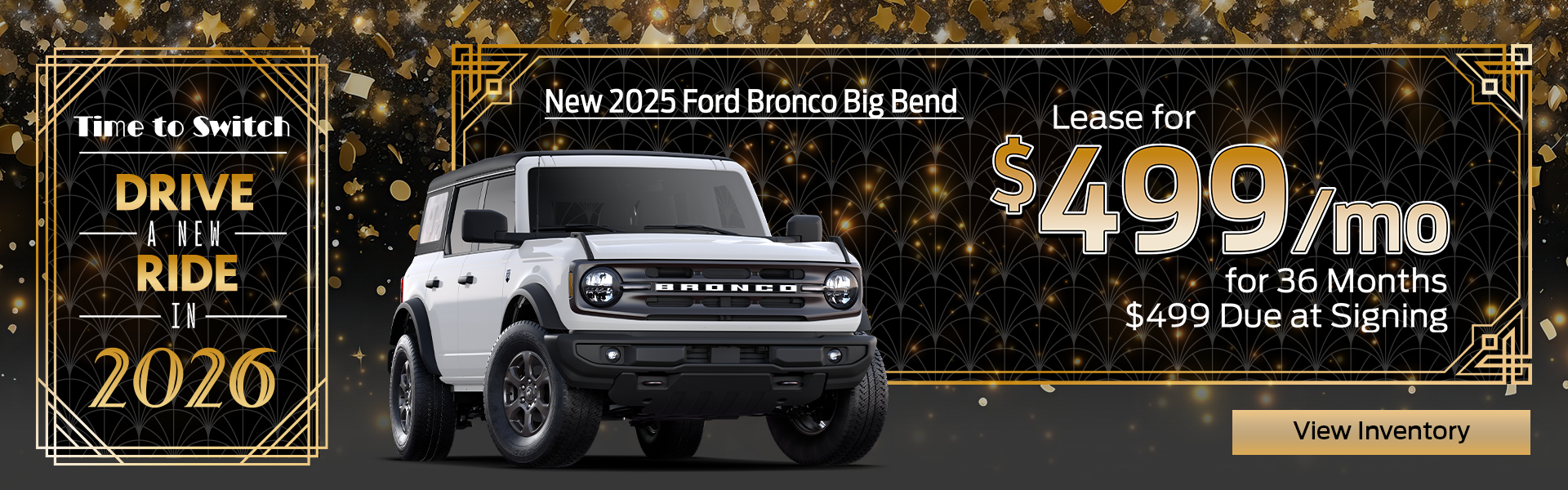 Lease a 2025 Ford Bronco Big Bend 4x4 for $499/mo – Clevelan