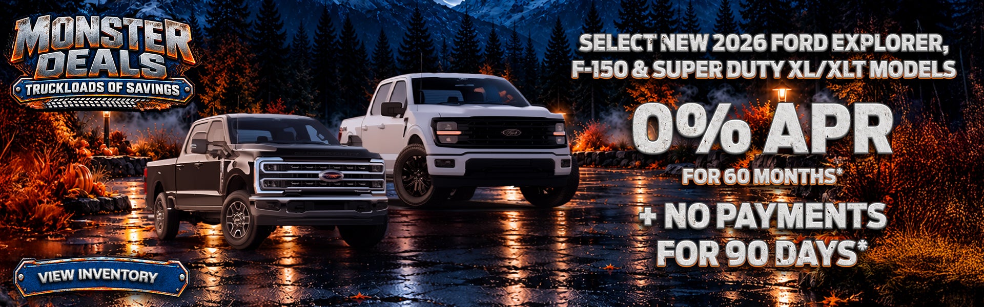 Select New 2026 Ford Explorer, F-150 & Super Duty XL/XLT Mod